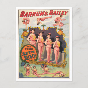  Barnum & Bailey Circus Poster voor Deikes Briefkaart
