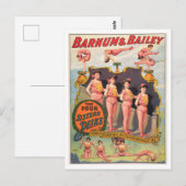 Barnum & Bailey Circus Poster voor Deikes Briefkaart (Voorkant / Achterkant)