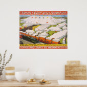 Barnum & Bailey Circus Tents with Train Poster (Keuken)