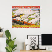 Barnum & Bailey Circus Tents with Train Poster (Thuiskantoor)