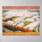 Barnum & Bailey Circus Tents with Train Poster (Voorkant)