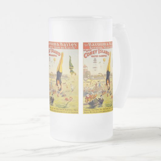 Barnum & Bailey Coney Island Water Carnival Matglas Bierpul (Voorkant rechts)