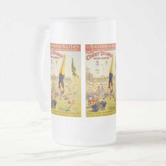 Barnum & Bailey Coney Island Water Carnival Matglas Bierpul (Voorkant links)