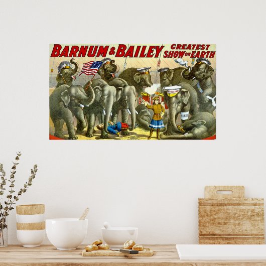 Barnum Bailey  Elephants Poster (Keuken)
