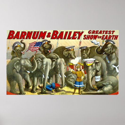 Barnum Bailey  Elephants Poster (Voorkant)