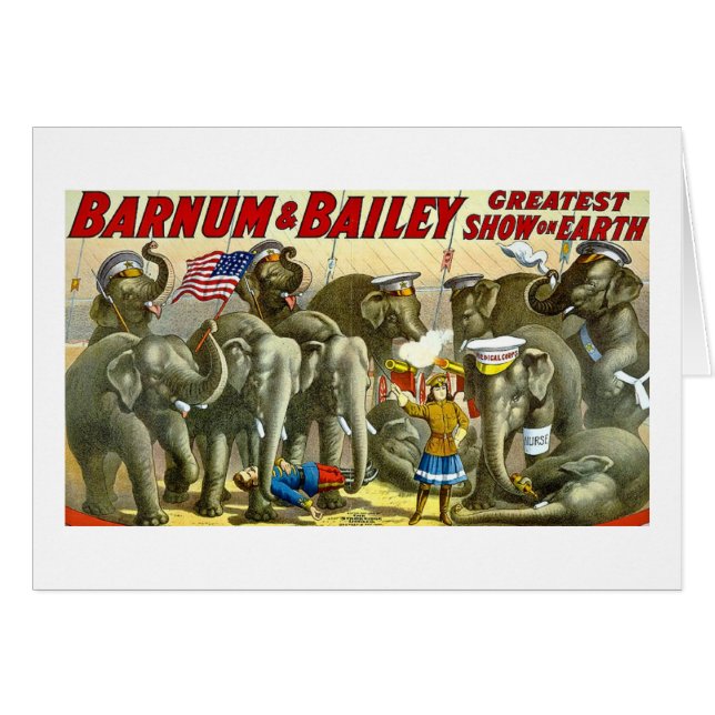Barnum & Bailey - Elephants - Vintage Ad (Voorkant Horizontaal)