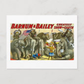 Barnum & Bailey - Elephants - Vintage Ad Briefkaart (Voorkant)