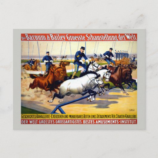  Barnum, Bailey Greatest show German circus Briefkaart (Voorkant)