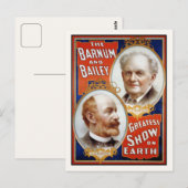 Barnum & Bailey Greatest Show op aarde Briefkaart (Voorkant / Achterkant)
