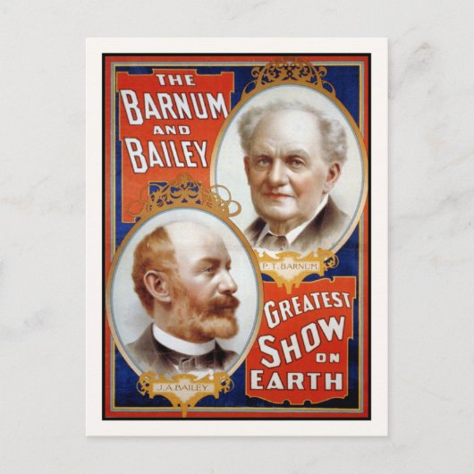 Barnum & Bailey Greatest Show op aarde Briefkaart (Voorkant)
