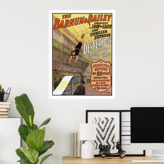 Barnum & Bailey Leap for Life Circus Advertisement Poster (Thuiskantoor)