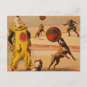 Barnum & Bailey - Marvelous Football Dogs Briefkaart