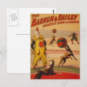 Barnum & Bailey - Marvelous Football Dogs Briefkaart (Voorkant / Achterkant)