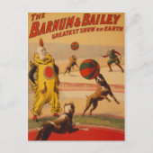 Barnum & Bailey - Marvelous Football Dogs Briefkaart (Voorkant)