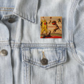 Barnum & Bailey - Marvelous Football Dogs Vierkante Button 5,1 Cm (In situ)