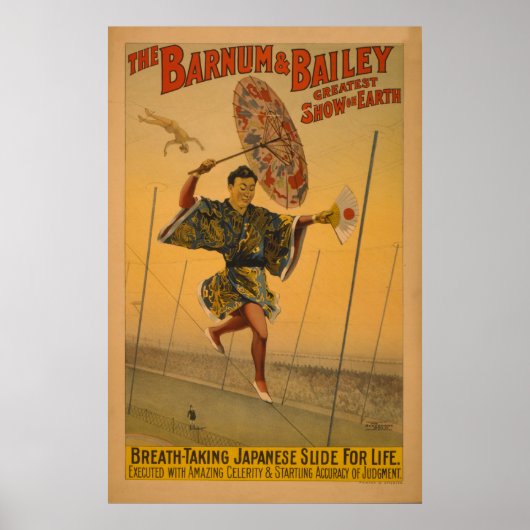 Barnum & Bailey Slide for Life Circus Poster (Voorkant)