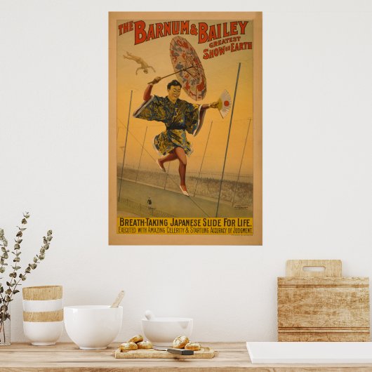 Barnum & Bailey Slide for Life Circus Poster (Keuken)