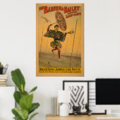 Barnum & Bailey Slide for Life Circus Poster (Thuiskantoor)