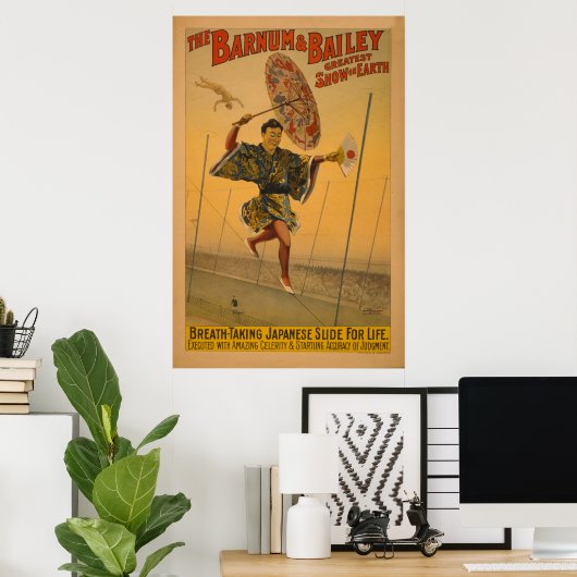 Barnum & Bailey Slide for Life Circus Poster (Thuiskantoor)