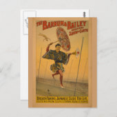Barnum & Bailey Slide for Life Circus Poster Briefkaart (Voorkant / Achterkant)
