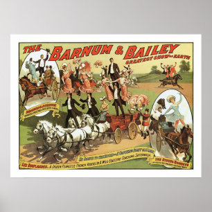 Barnum & Bailey Trick Riders Advertisement Poster
