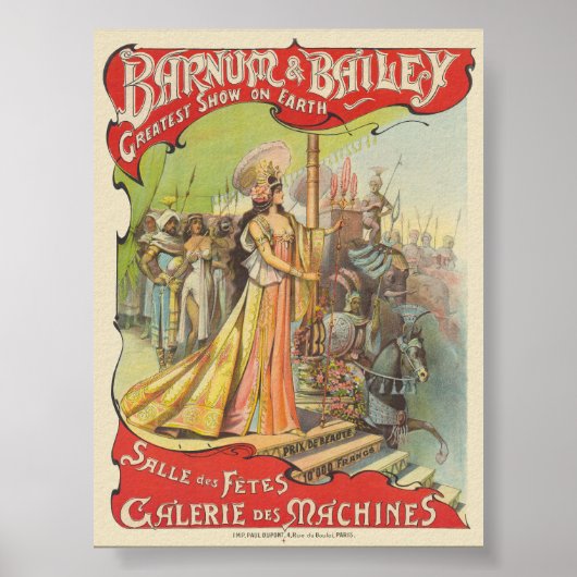 Barnum & Bailey Vintage Poster 1901 (Voorkant)