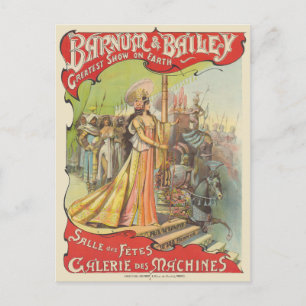Barnum & Bailey Vintage Poster 1901 Briefkaart