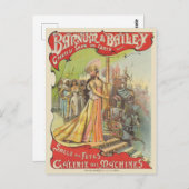 Barnum & Bailey Vintage Poster 1901 Briefkaart (Voorkant / Achterkant)
