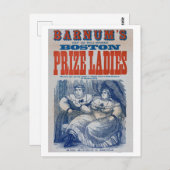 Barnum Circus Fat Dames Side Show Freaks Briefkaart (Voorkant / Achterkant)
