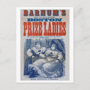 Barnum Circus Fat Dames Side Show Freaks Briefkaart