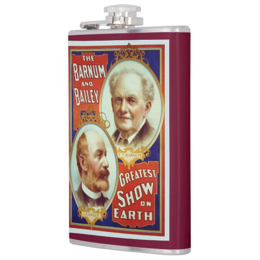 Barnum en Bailey Circus Greatest Show op aarde Heupfles (Links)