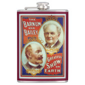 Barnum en Bailey Circus Greatest Show op aarde Heupfles (Voorkant)