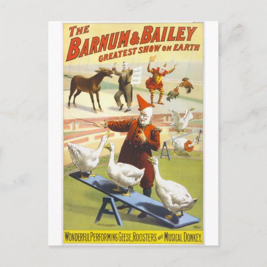 Barnum en Bailey  Circus Poster Briefkaart (Voorkant)