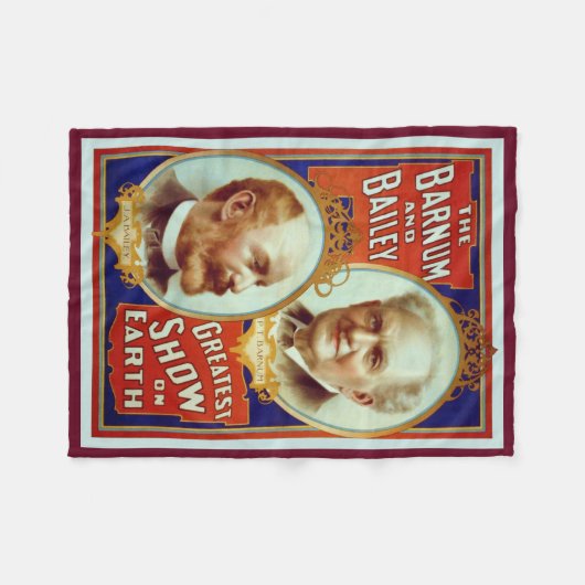 Barnum en Bailey Circus Poster Fleece Deken (Voorkant (Horizontaal))