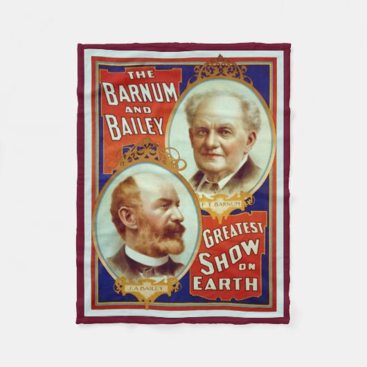 Barnum en Bailey Circus Poster Fleece Deken (Voorkant)