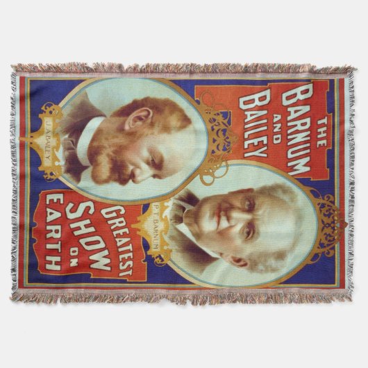 Barnum en Bailey Circus Vintage Poster Deken (Voorkant)