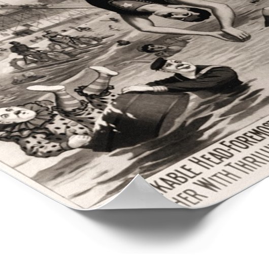 Barnum en Bailey Coney Island Water Carnival Poster (Hoek)