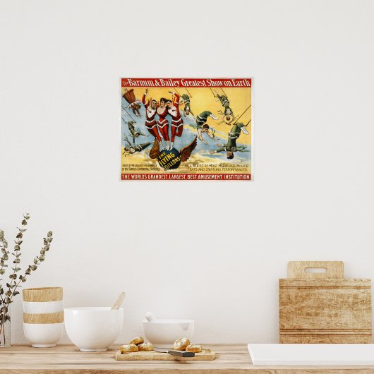 Barnum en Bailey - De vliegende Dillons Poster (Keuken)