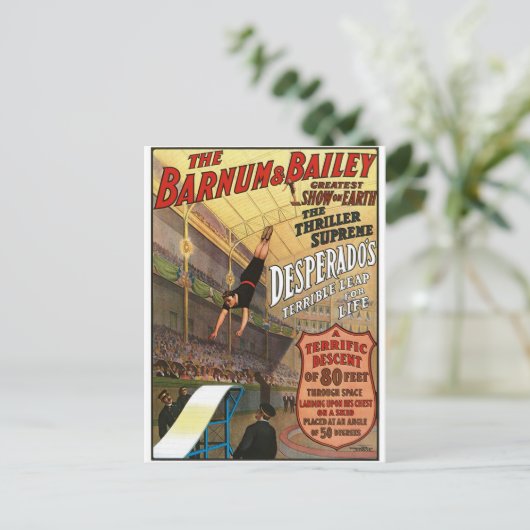 Barnum en Bailey Desperado's Leap for Life Briefkaart (Staand voorkant)