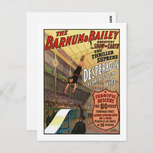 Barnum en Bailey Desperado's Leap for Life Briefkaart (Voorkant / Achterkant)