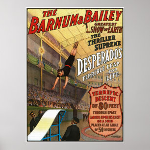Barnum en Bailey Desperado's Leap for Life Poster