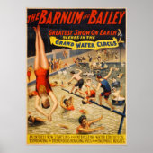Barnum en Bailey Grand Water Circus 1895 Poster (Voorkant)
