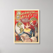 Barnum en Bailey Programma Hoesje Canvas Afdruk (Voorkant)