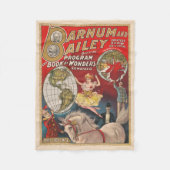 Barnum en Bailey Programma Hoesje Fleece Deken (Voorkant)