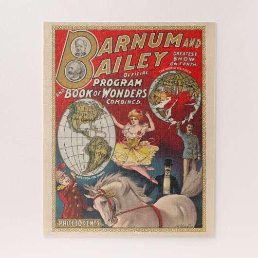  Barnum en Bailey Programma Hoesje Legpuzzel (Verticaal)
