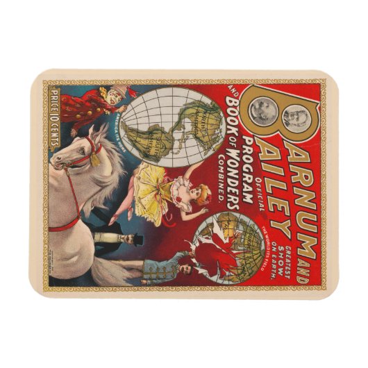 Barnum en Bailey Programma Hoesje Magneet (Horizontaal)