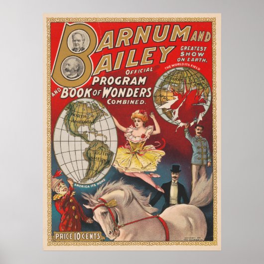 Barnum en Bailey Programma Hoesje Poster (Voorkant)