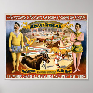 Barnum en Bailey - Rival Riders Poster