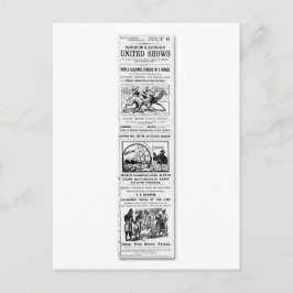 Barnum & London United Shows Ad Briefkaart