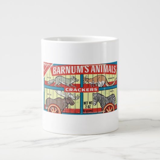 Barnum's Animal Crackers Shabby Chic Jumbo Mok! Grote Koffiekop (Voorkant)